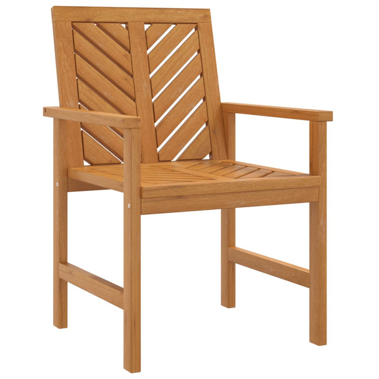 Ebern Designs Garden Dining Chairs Solid Wood Acacia Wayfair.co.uk